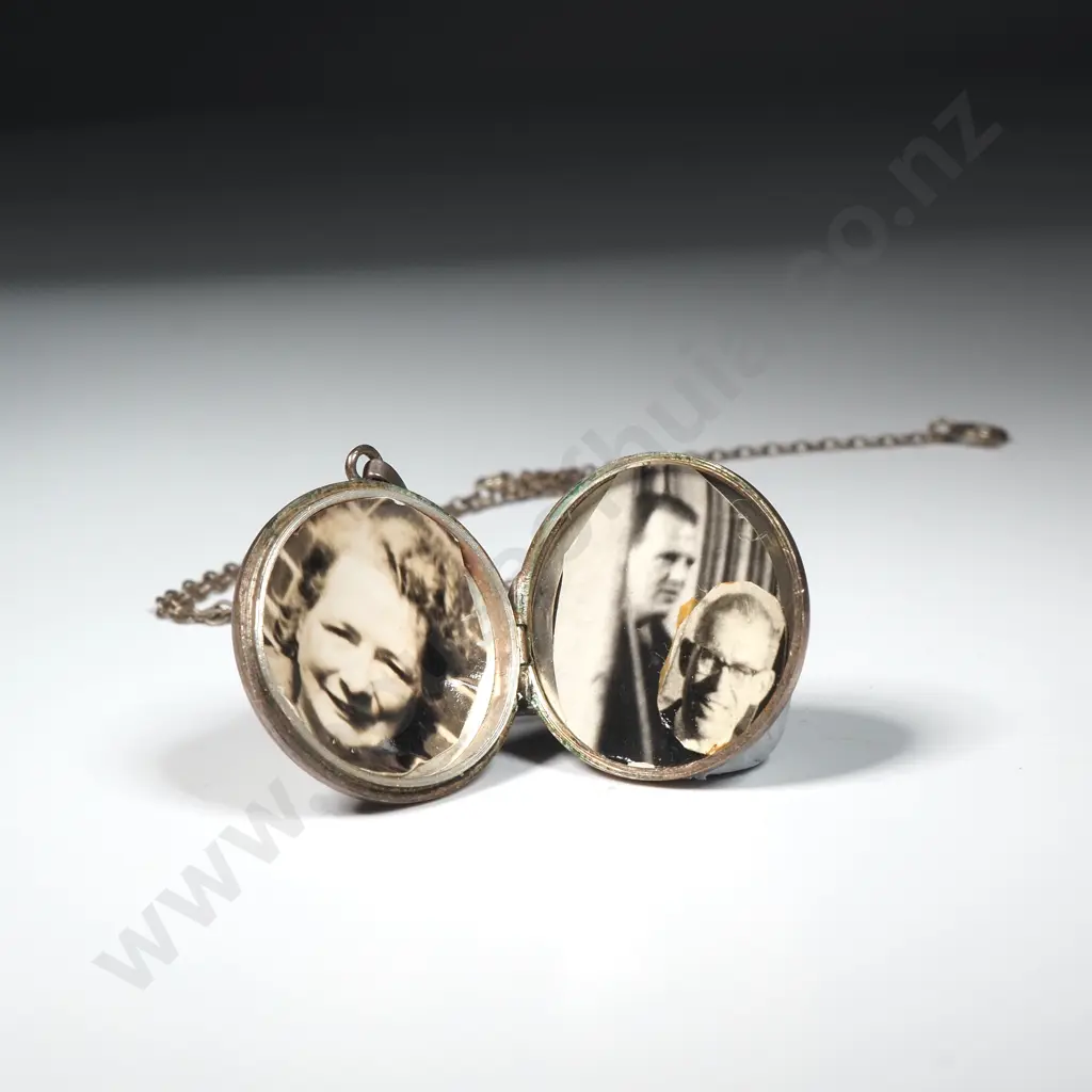 Sterling Silver Round Locket & Chain  Image 1++