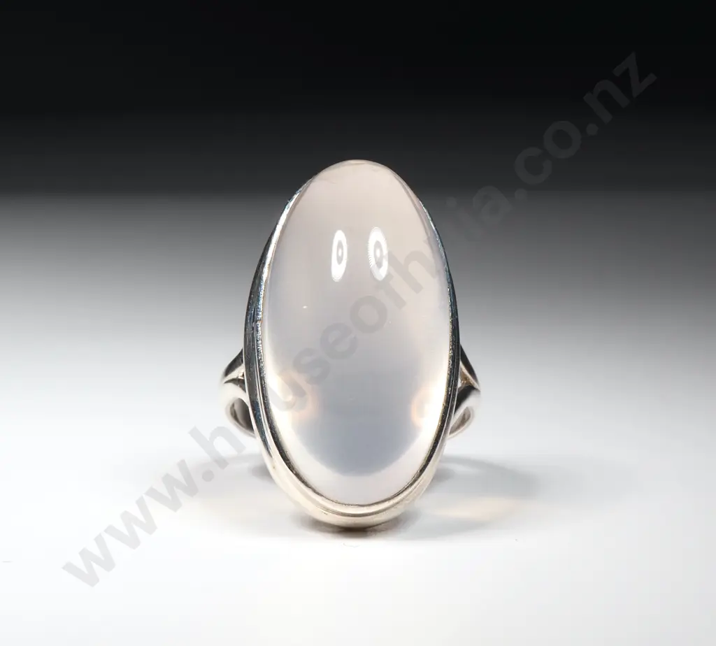 Sterling Silver & Rose Quartz Ring Image 1++