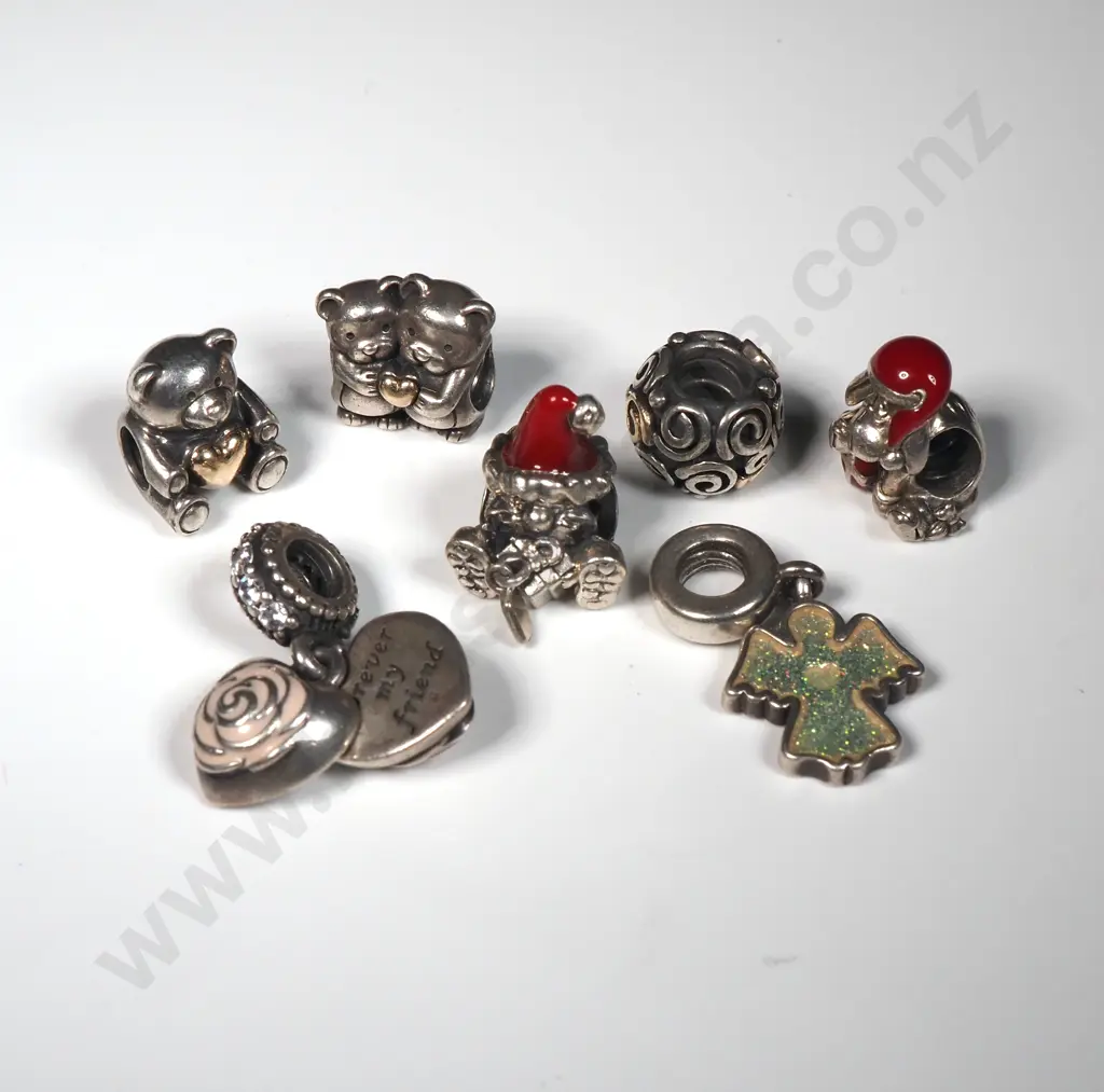 Assorted Sterling Silver Pandora Charms Image 1++