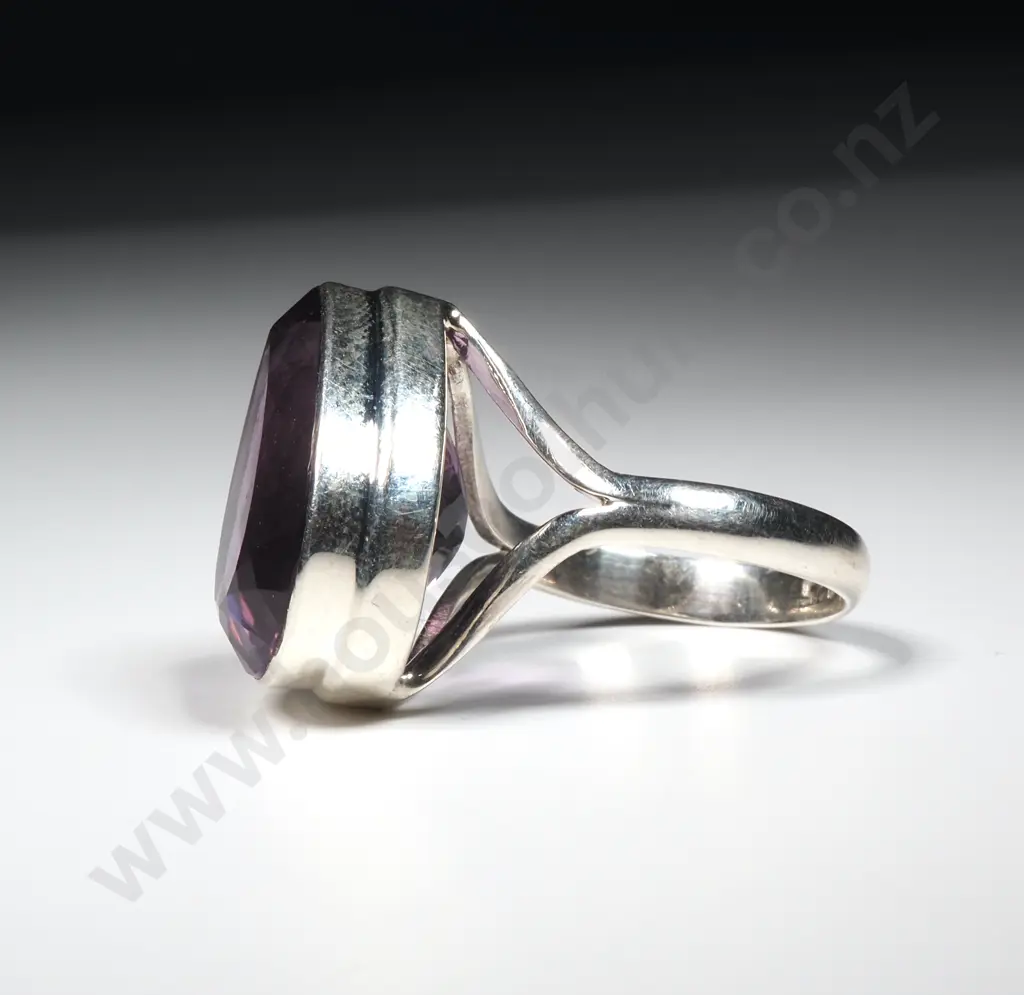 Sterling Silver Amethyst Ring Image 1++