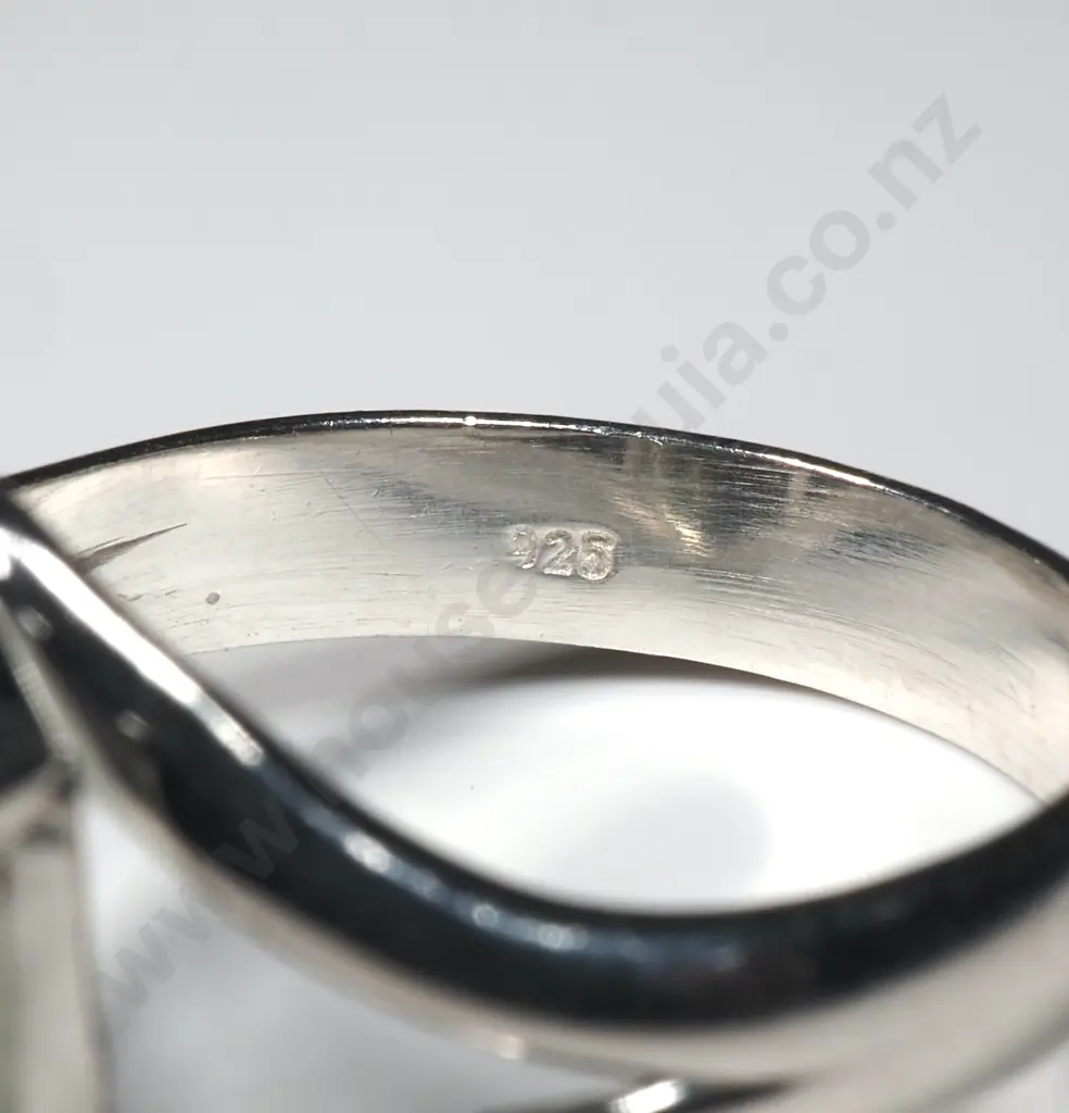 Sterling Silver & Green Amethyst Ring Image 1++