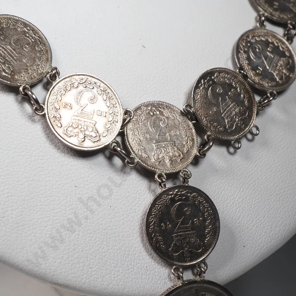 Impressive Sterling Silver Coin Necklace Image 1++