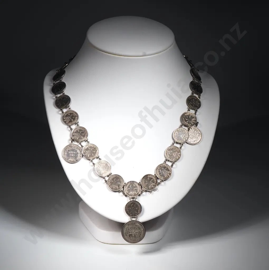 Impressive Sterling Silver Coin Necklace Image 1++