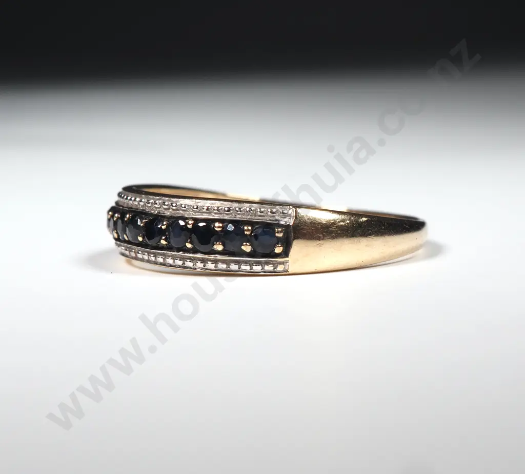 9ct Gold Sapphire Ring Image 1++