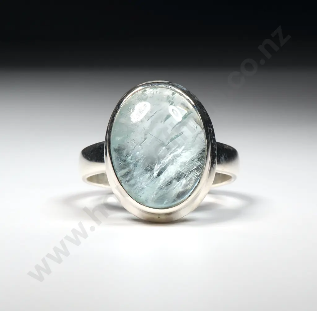 Sterling Silver Aquamarine Ring Image 1++