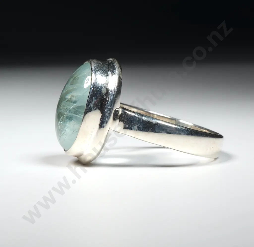 Sterling Silver Aquamarine Ring Image 1++