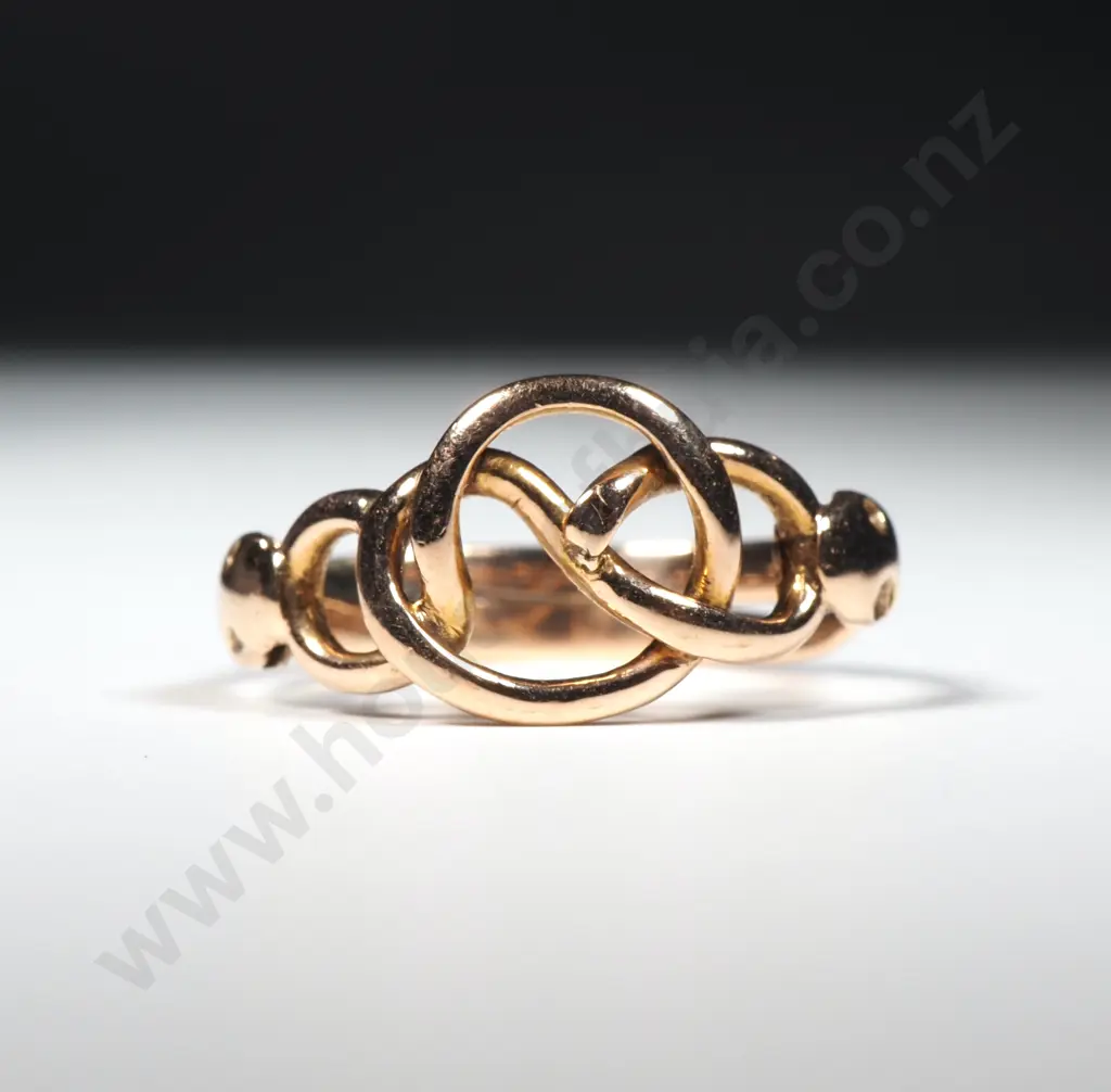 Antique 9ct Gold Snake Ring Image 1++