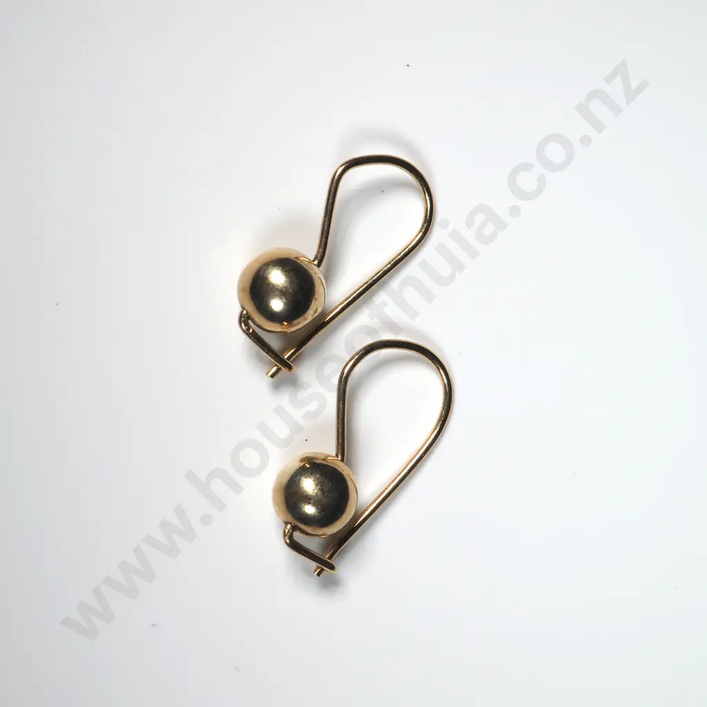 9ct Gold Ball Earrings Image 1++