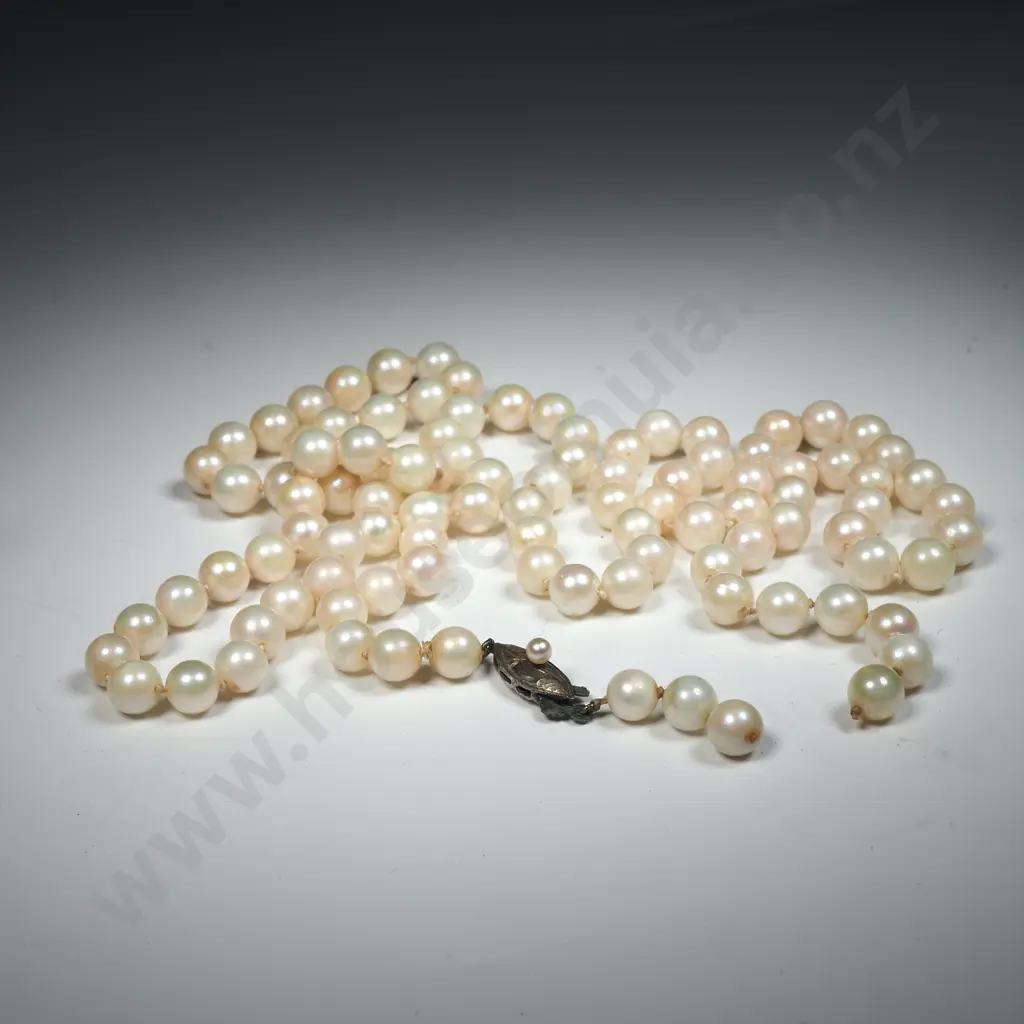 Vintage 80cm Strand of Cultured Pearls - A/F Image 1++