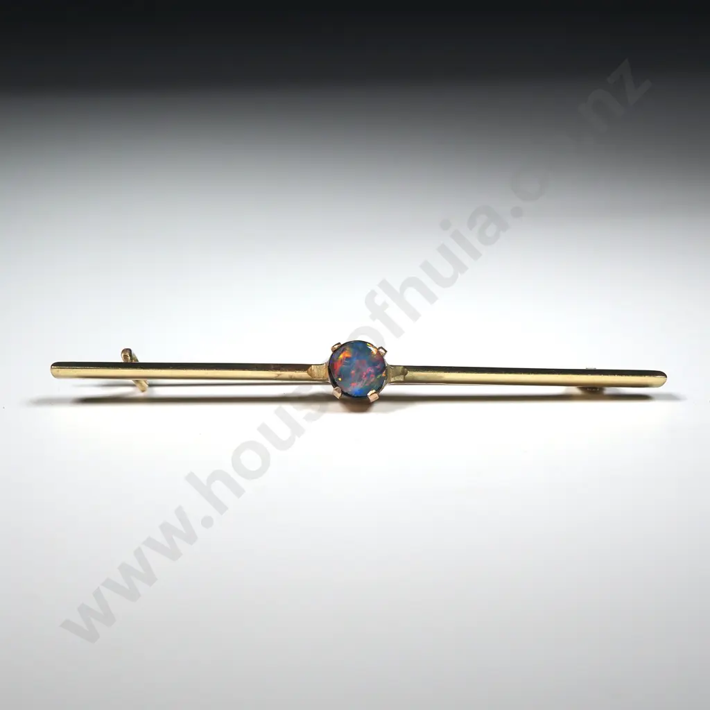 15ct Gold Opal Doublet Brooch Image 1++