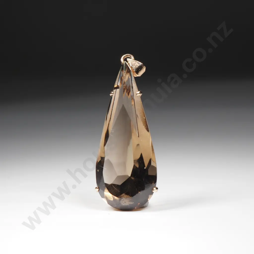 Large Brown Stone Pendant in G/P Image 1++