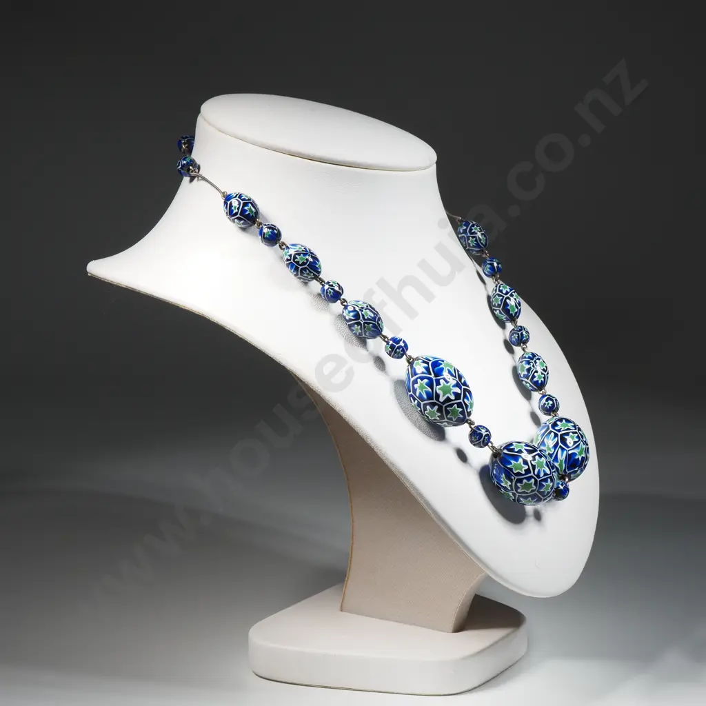 Substantial Porcelain Bead Necklace Image 1++