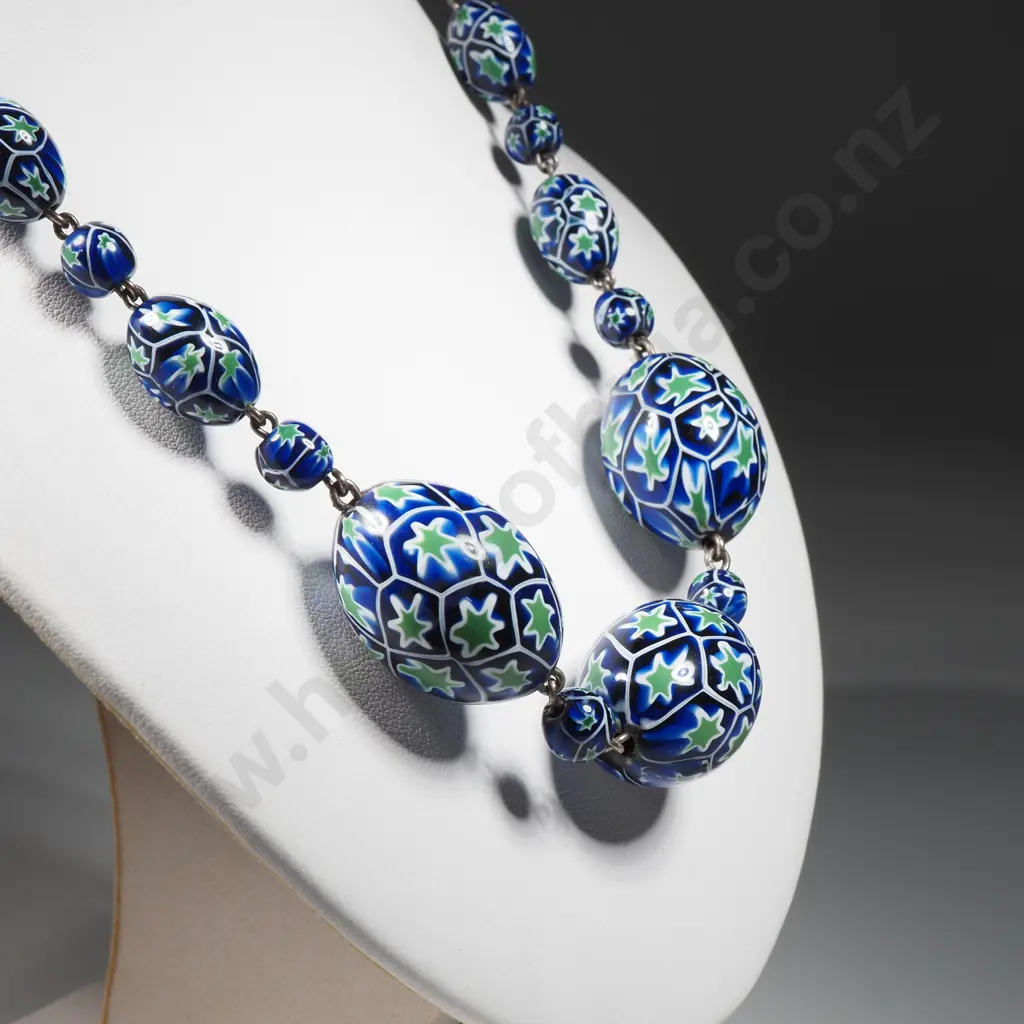 Substantial Porcelain Bead Necklace Image 1++