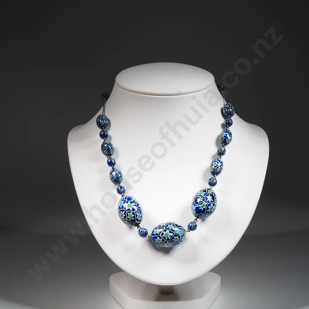 Substantial Porcelain Bead Necklace Image 1++