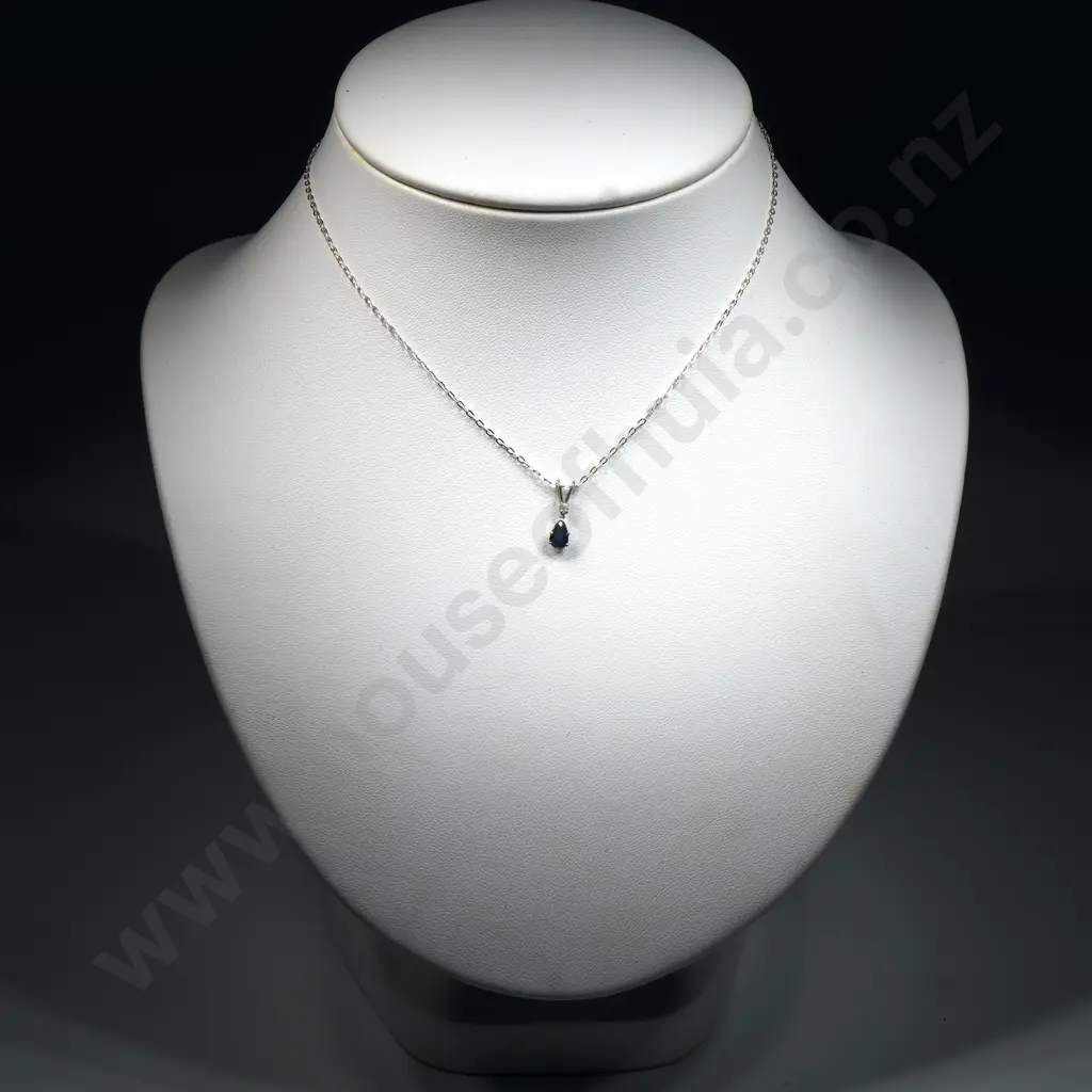 Modern Sterling Silver Stone Set Bracelet Modern Sterling Silver Sapphire & Diamond Set Pendant & Chain Image 1++