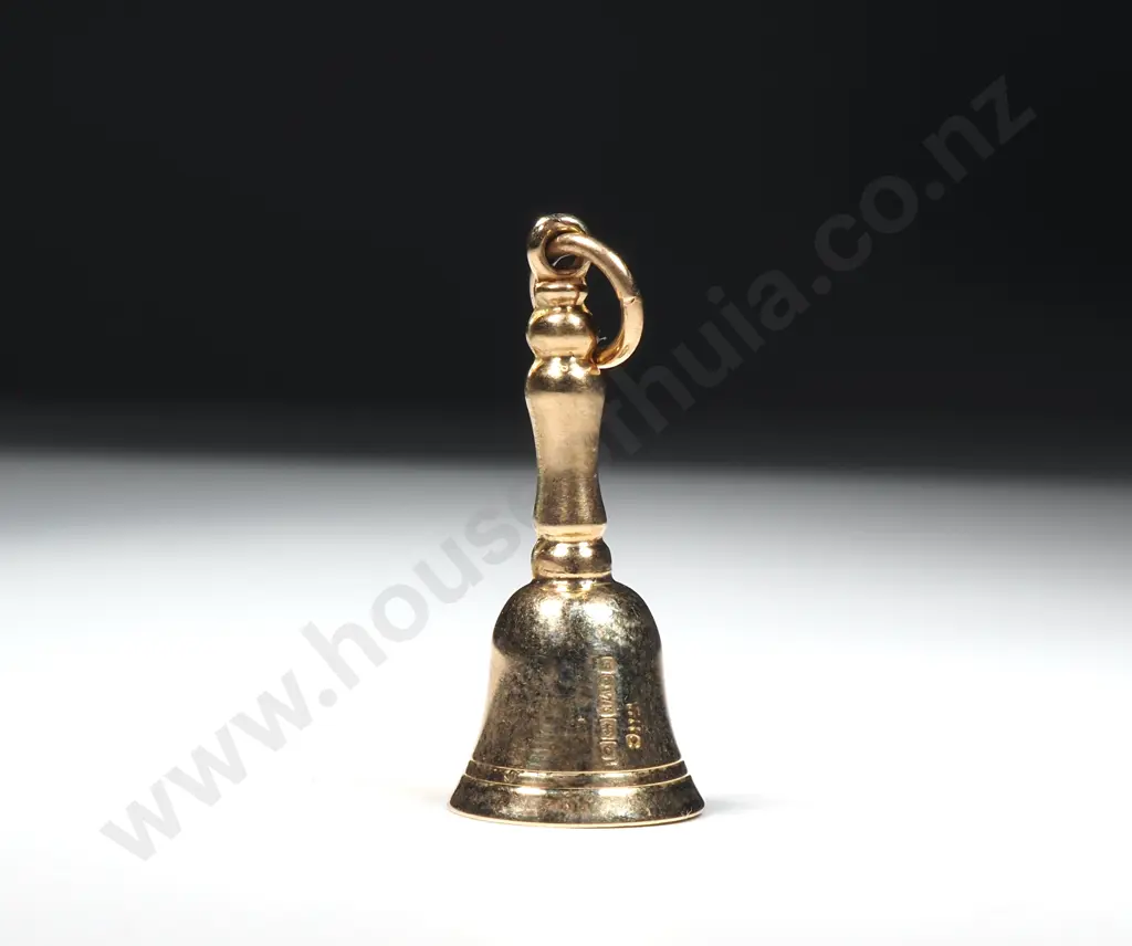 9ct Gold Bell Pendant Image 1++