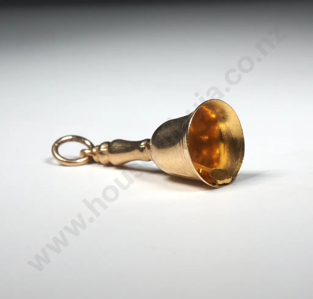 9ct Gold Bell Pendant Image 1++