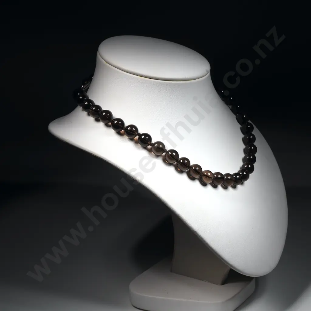 Smoky Topaz Bead Necklace Image 1++