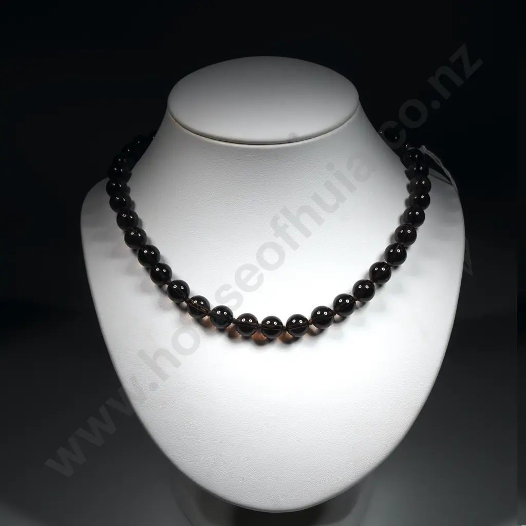 Smoky Topaz Bead Necklace Image 1++