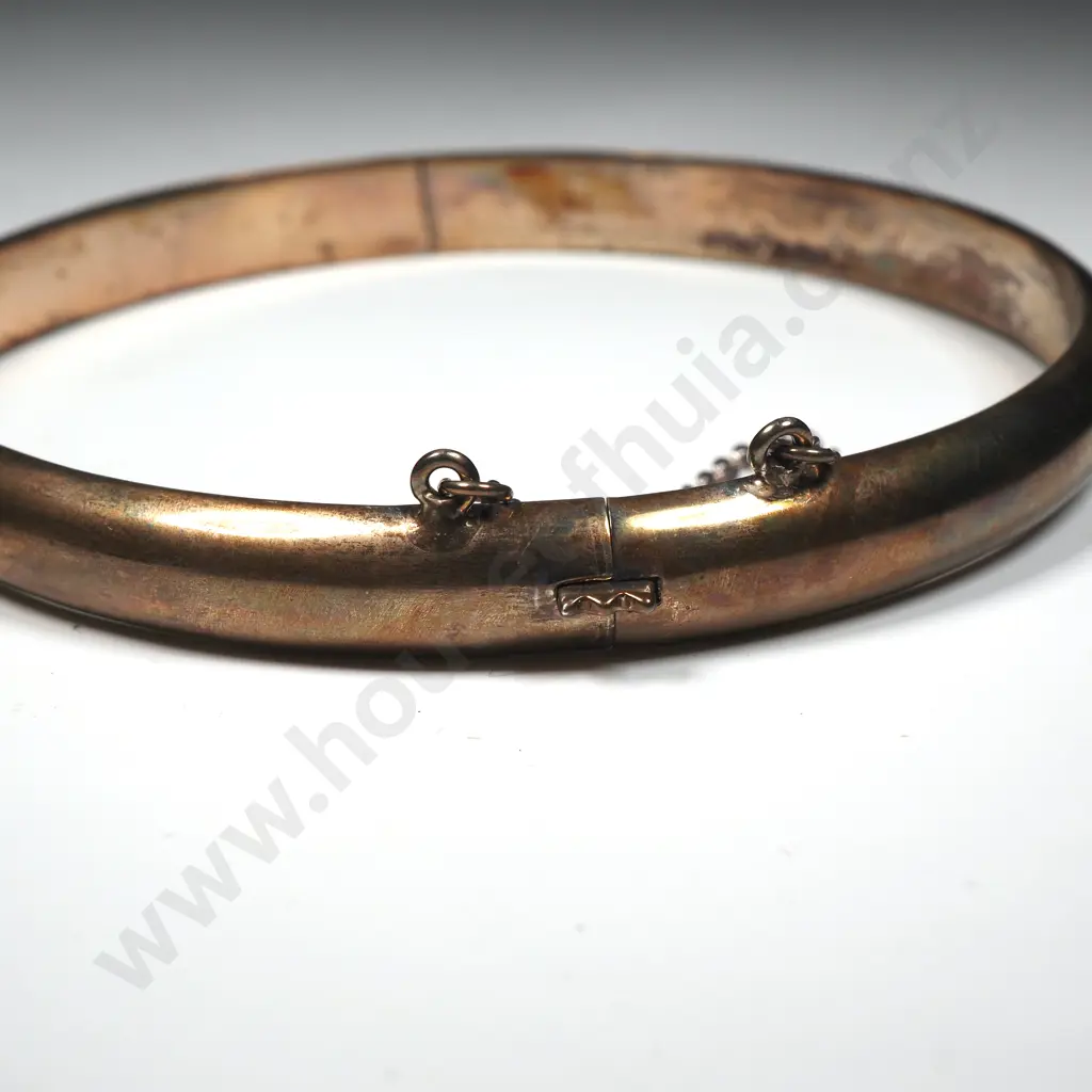 Sterling Silver Snap Bangle Image 1++