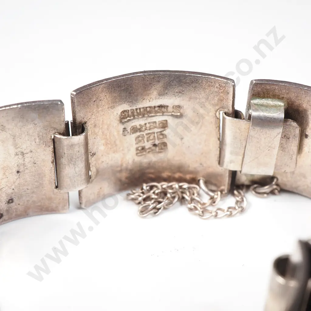 Decorative Mexican Sterling Silver Bracelet Image 1++