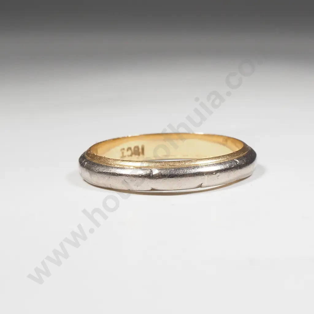 18ct Gold & Platinum Wedding Band Image 1++