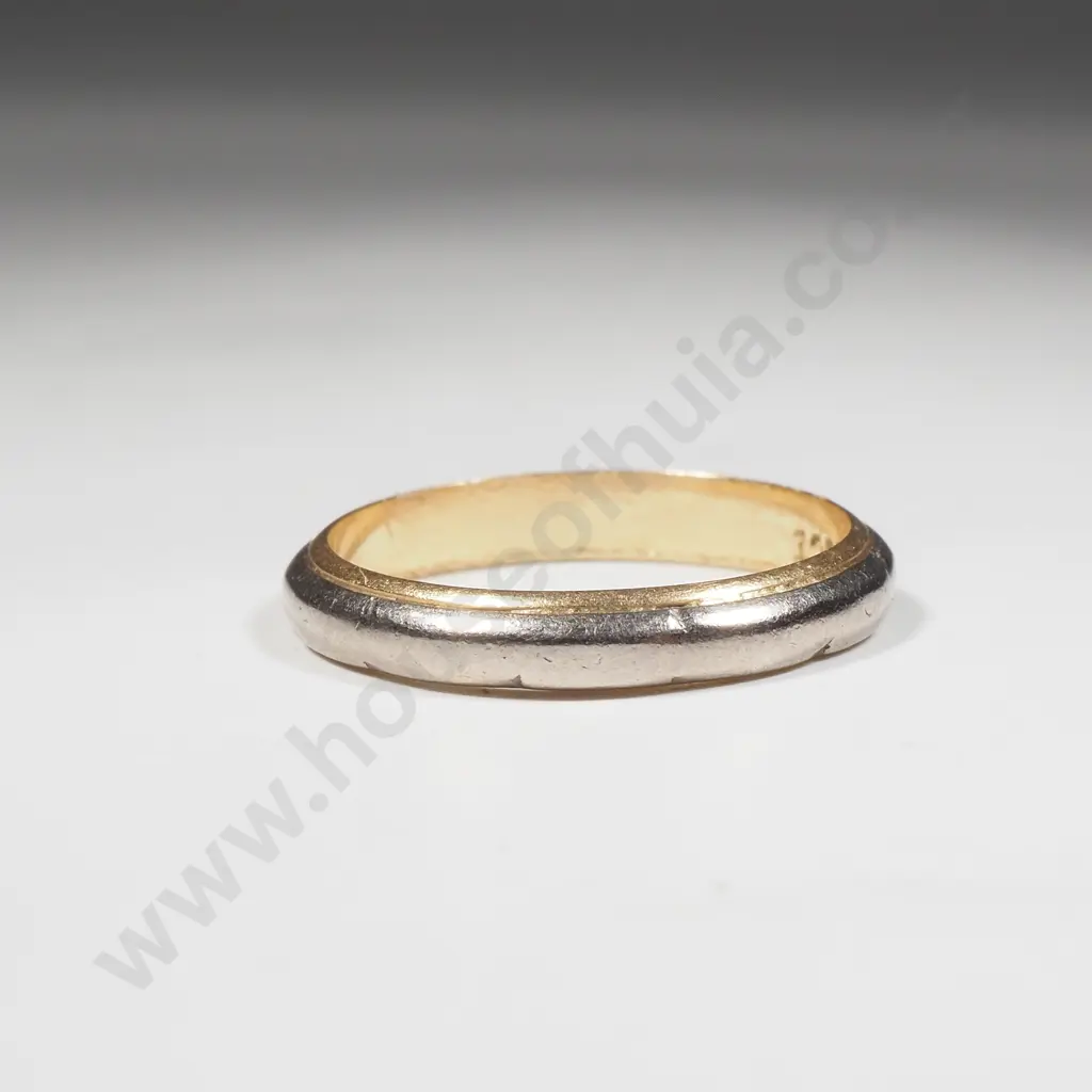 18ct Gold & Platinum Wedding Band Image 1++