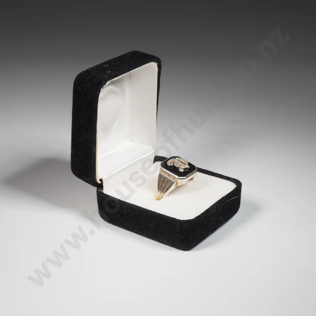 Sterling Silver Signet Ring - Letter D Image 1++