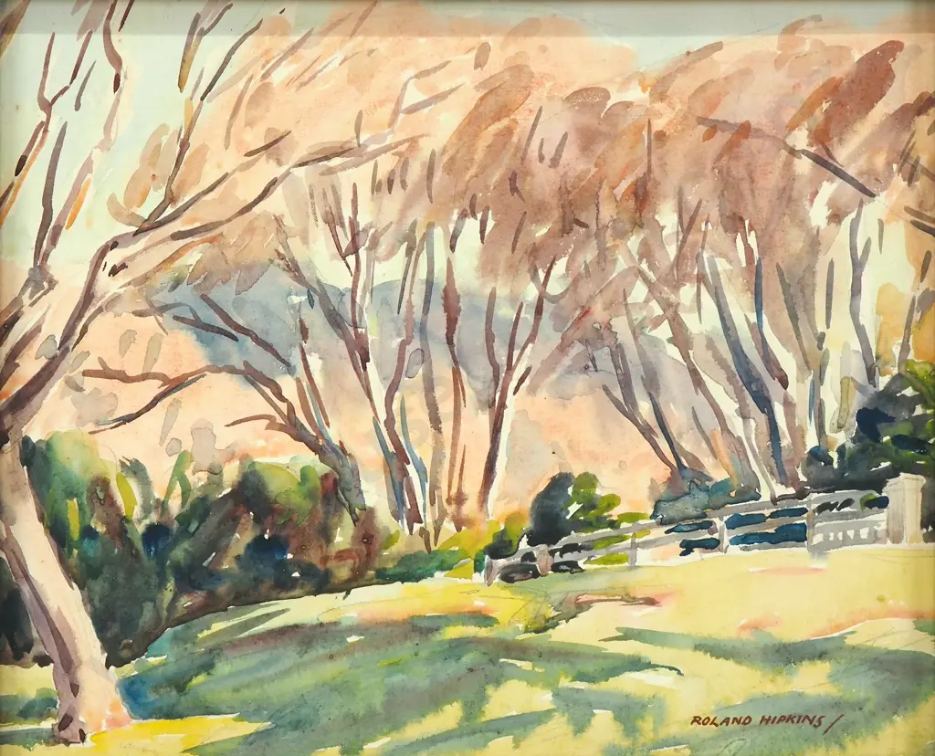Roland Hipkins - Autumn Landscape, Watercolour Image 1++