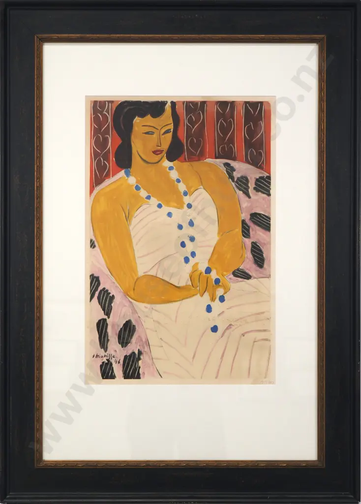 Henri Matisse - 'Dame La Robe Blanche', Colour Lithograph, LE 122/300 (1946) Image 1++