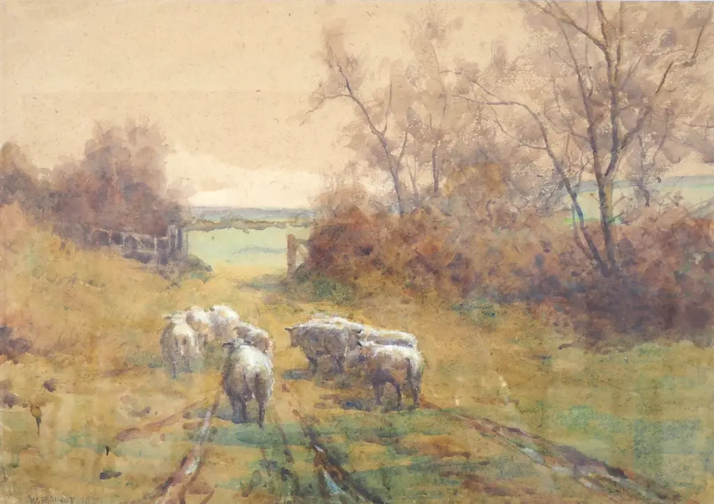 William Rainey (RBA) - Herding, Watercolour (1899) Image 1++