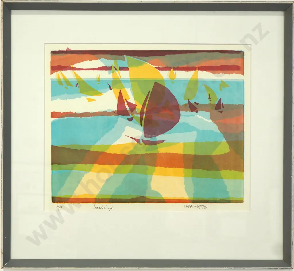 Les Finch - 'Sailing', Screenprint, LE 6/8. (1982) Image 1++