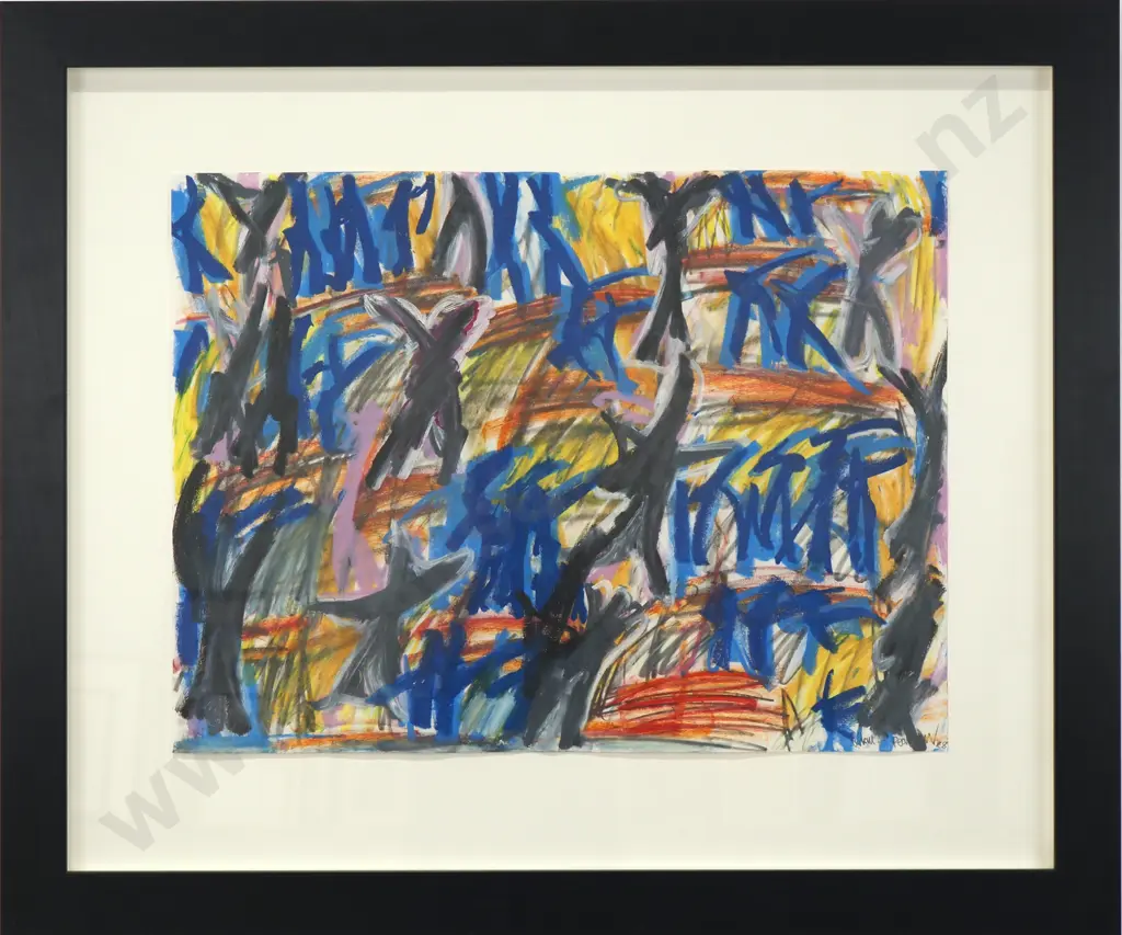 Alan Pearson - 'Tight Rope Walkers Symphony' Oil & Pastel on Paper (1988) Image 1++