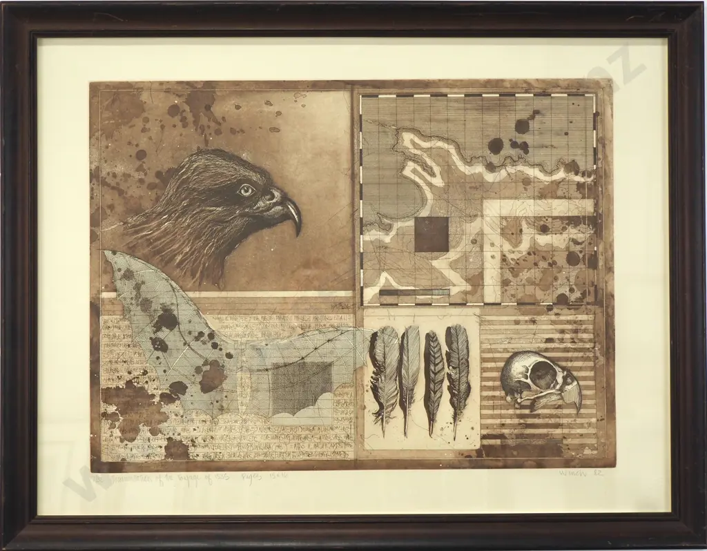 John Winch - 'Documentation of the Voyage of 1535. Pages 15 & 16' Etching, LE 7/35 (1982) Image 1++