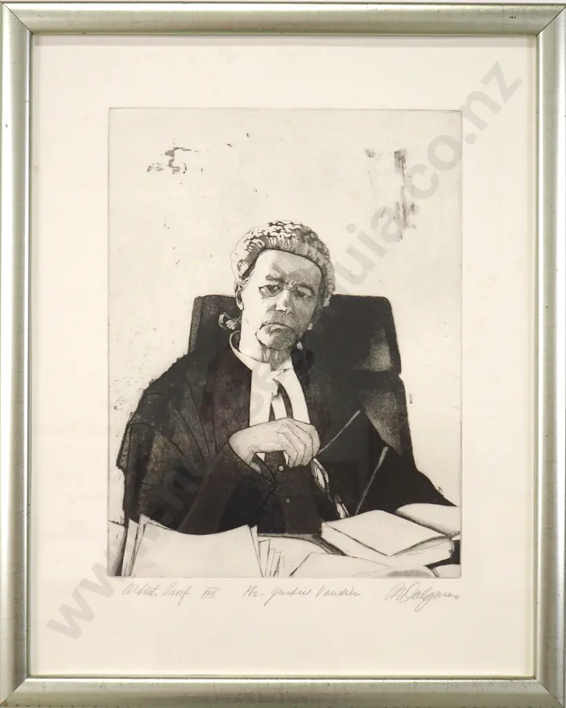 Roy Dalgarno - Mr Justice Vautier, Aquatint & Etching Image 1++