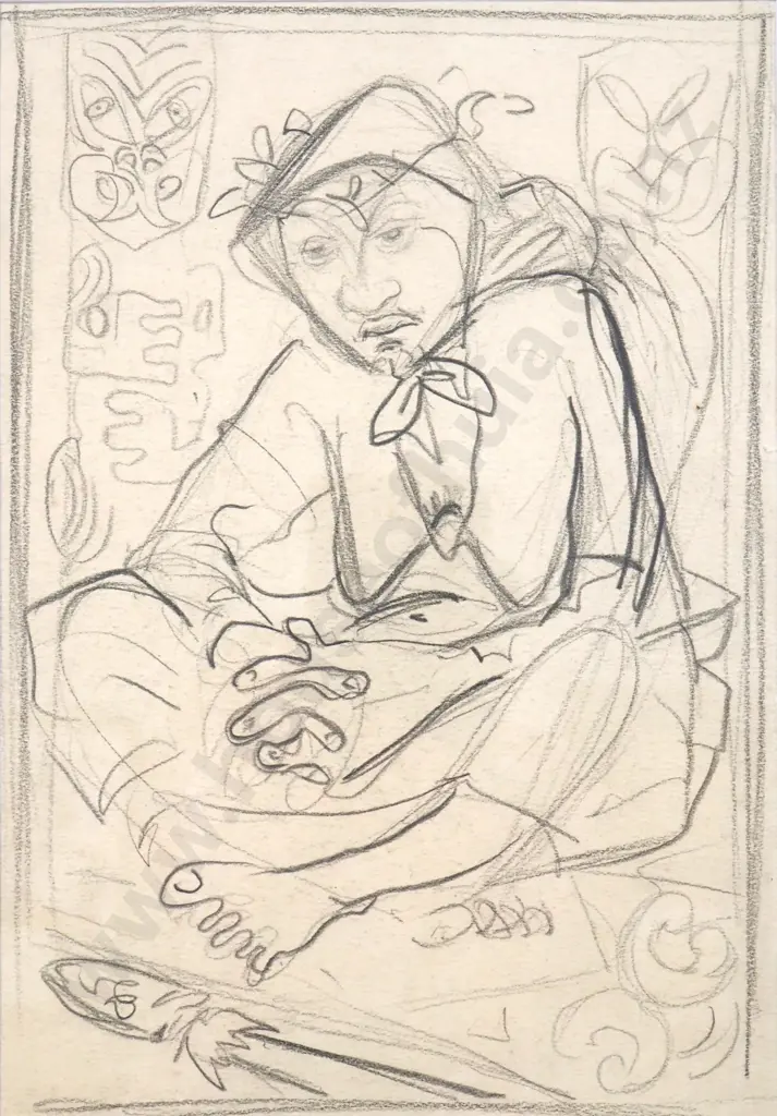 Dennis Knight Turner - 'Tangi', Graphite (1951) Image 1++