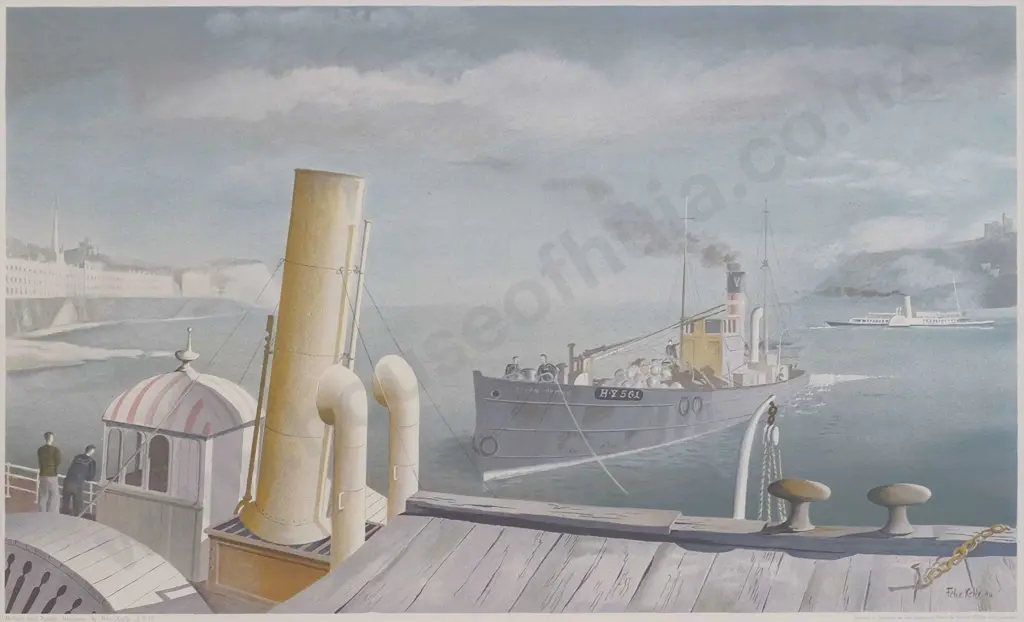 Felix Kelly - Drifter & Paddle Steamers, Colour Photolithograph Image 1++