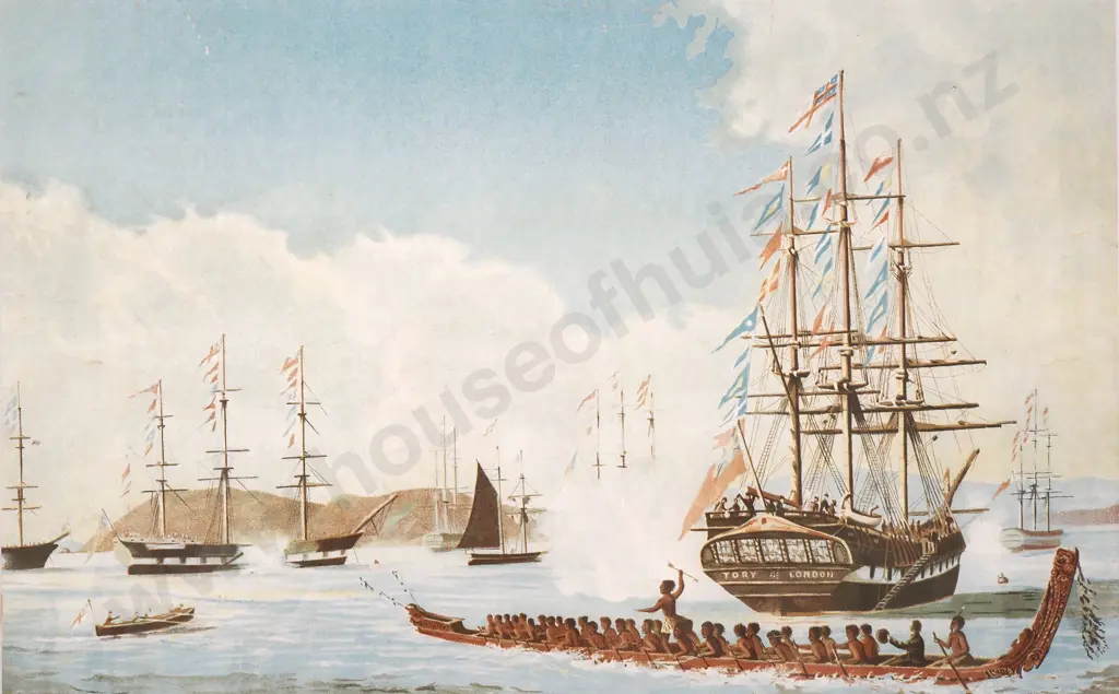 Settlement of Wellington - The New Zealand Company, Chromolithograph Image 1++