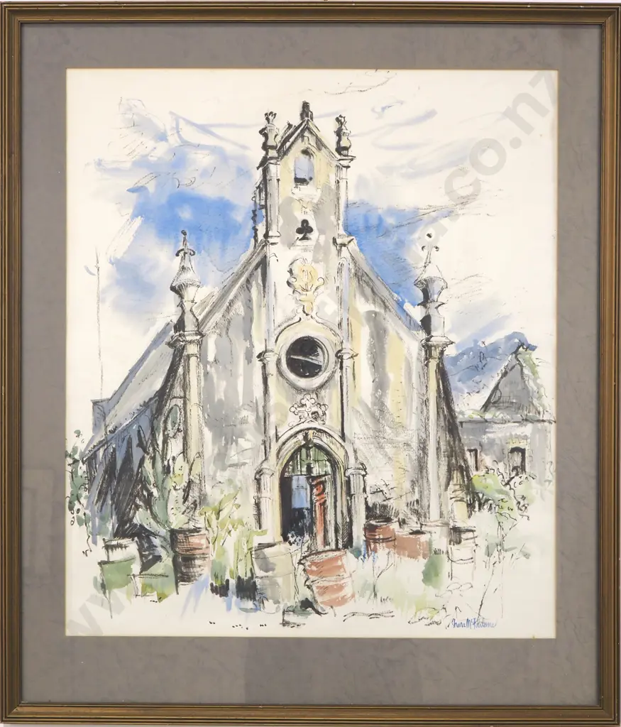 Shona McFarlane - Church, Watercolour & Graphite on Paper Image 1++
