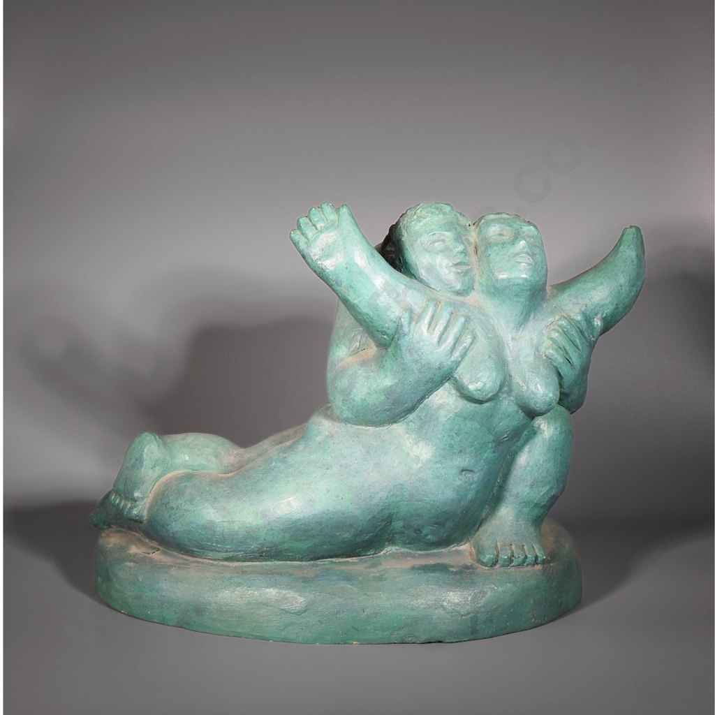 Llewellyn Mark Summers - THE Titanic Posed Couple, Painted Ceramic Sculpture Image 1++