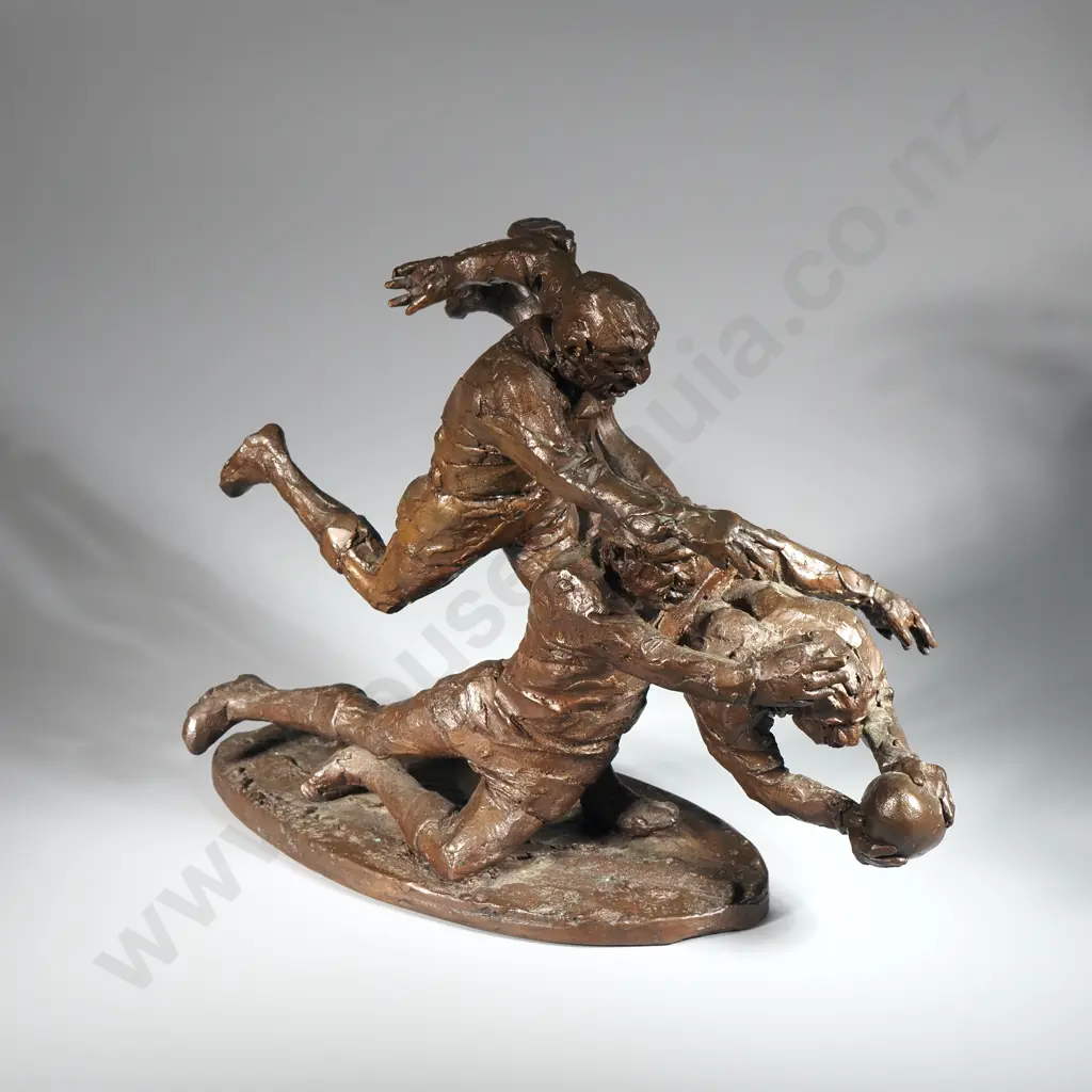 Ken Kendall - Rugby Players, Unique Bronze Sculpture Image 1++