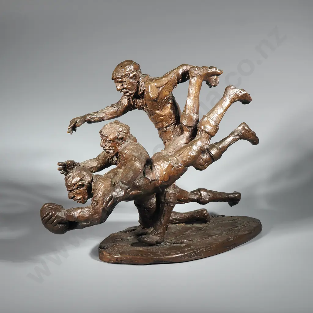 Ken Kendall - Rugby Players, Unique Bronze Sculpture Image 1++