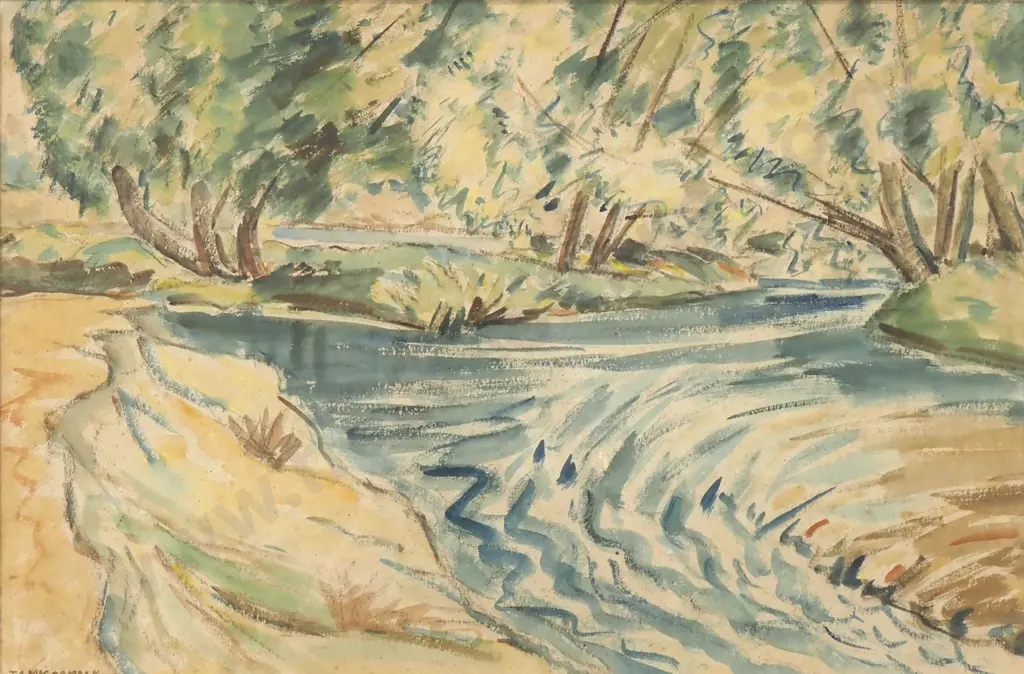 Thomas Arthur McCormack - Summer Landscape, Watercolour Image 1++