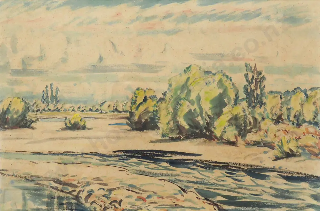 Thomas Arthur McCormack (1883-1973) - Hutt River, Watercolour Image 1++