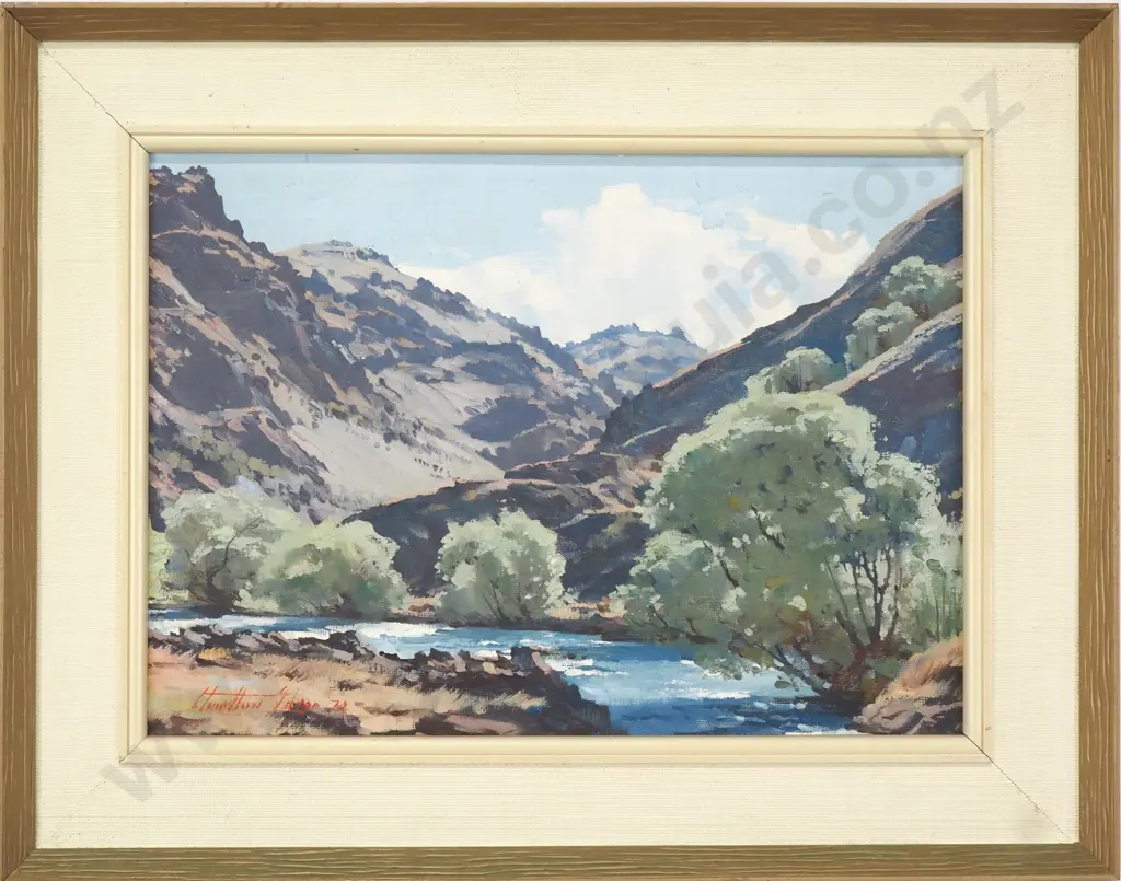 J D Charlton Edgar - Spring in the Lindis Pass (1974), Oil on Mull Image 1++