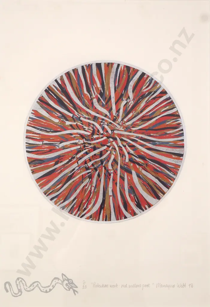 Marilyn Webb - 'Protection Work - Red Willow Water', Hand-coloured Image 1++