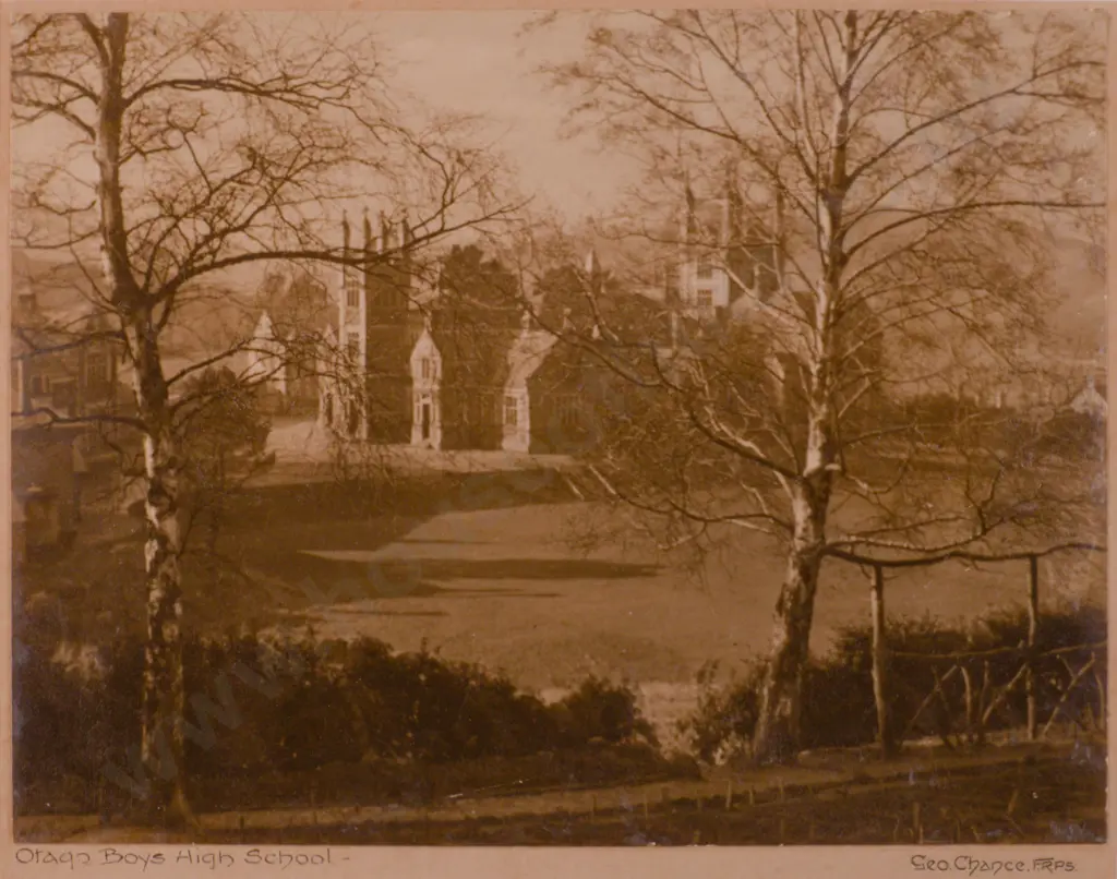 George Chance - Otago Boys High School, Albumen Silver Photograph Image 1++