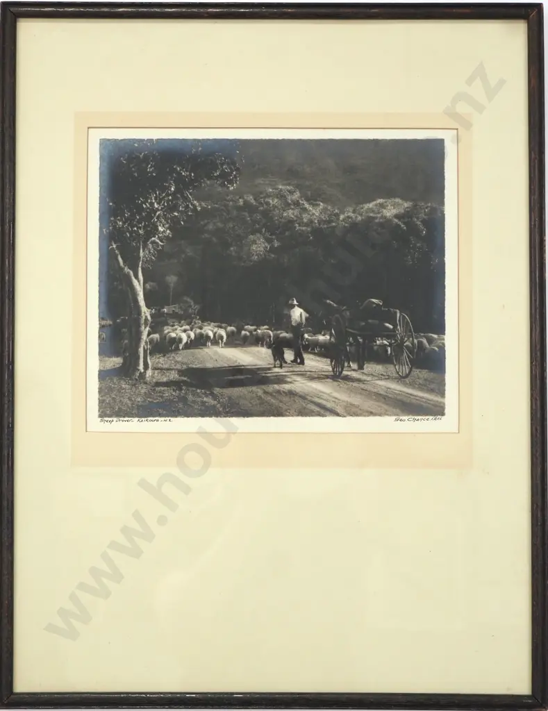 George Chance - 'Sheep Drover- Kaikoura- NZ', Silver Gelatin Photograph Image 1++