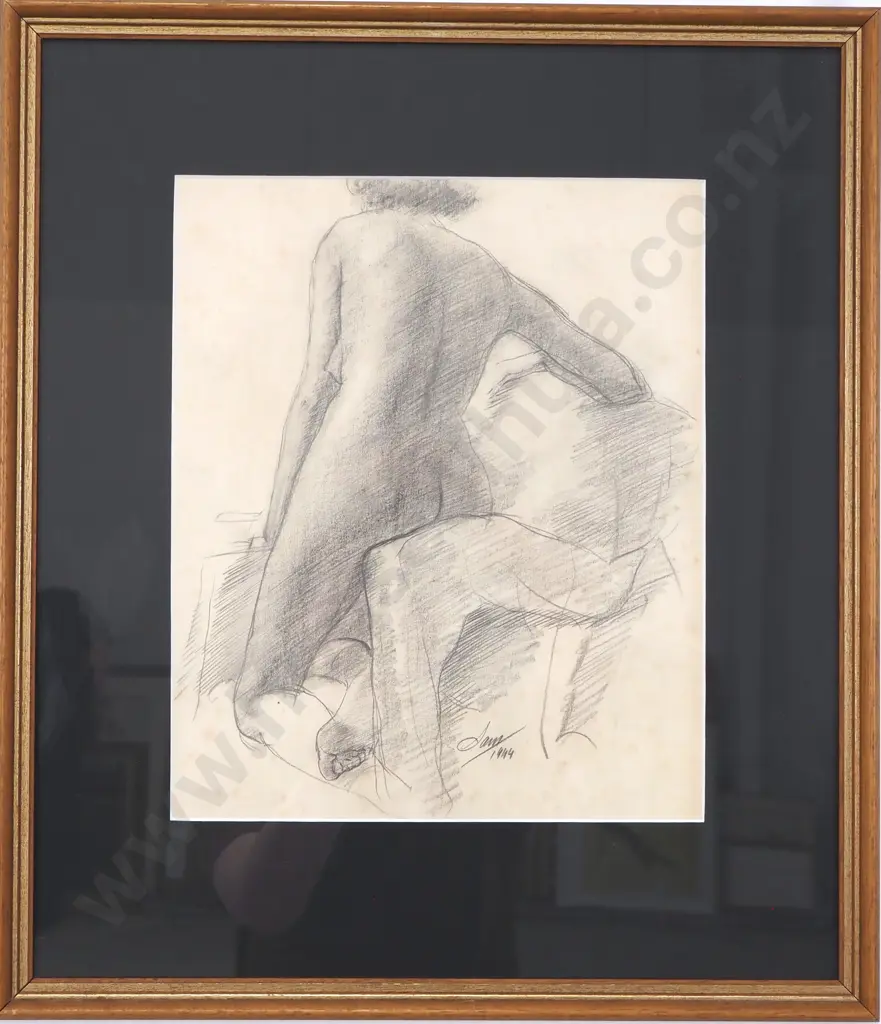 Sam Cairncross - Life Drawing (on Armchair), Graphite & Charcoal Image 1++