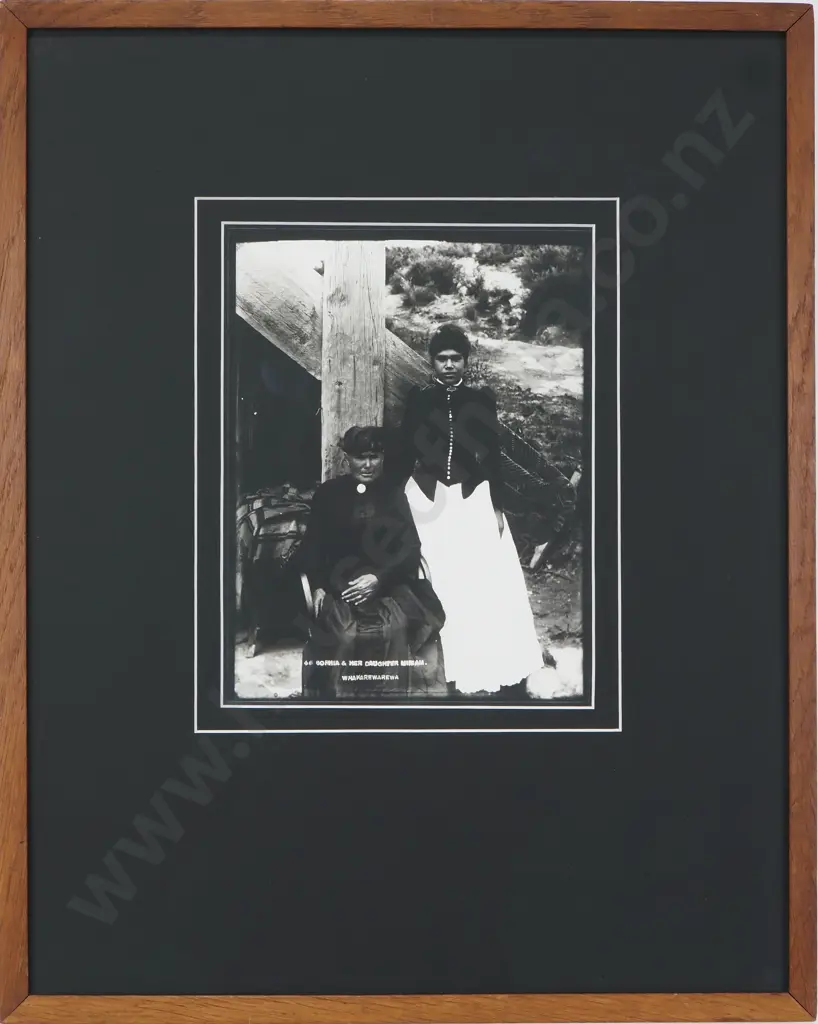 Artist Unknown - (Guide Sophia) Sophia Hinerangi with her daughter Miriam, Silver Gelatin Photograph Image 1++